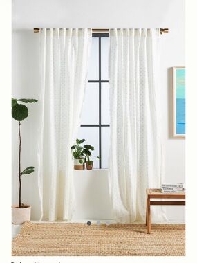 Anthropologie white Minna Curtain, 108”x50”
New without packaging